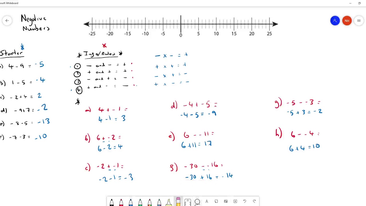 ks3 negative numbers 1 youtube