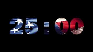 Patriotic Countdown Timer | 25:00 | American Flag
