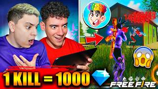 ¡LE DOY 1,000 DIAMANTES a DONATO por KILL en FREE FIRE! 🔥 REGRESO EL DIOS DE FREE FIRE !  🔥