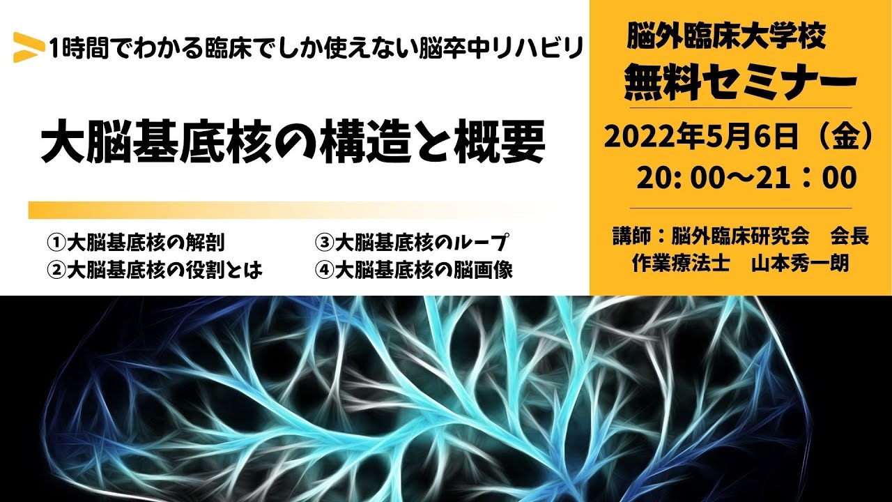 大脳基底核の概要と機能解剖　〜大脳基底核とは〜　脳外臨床大学校無料セミナーアーカイブ