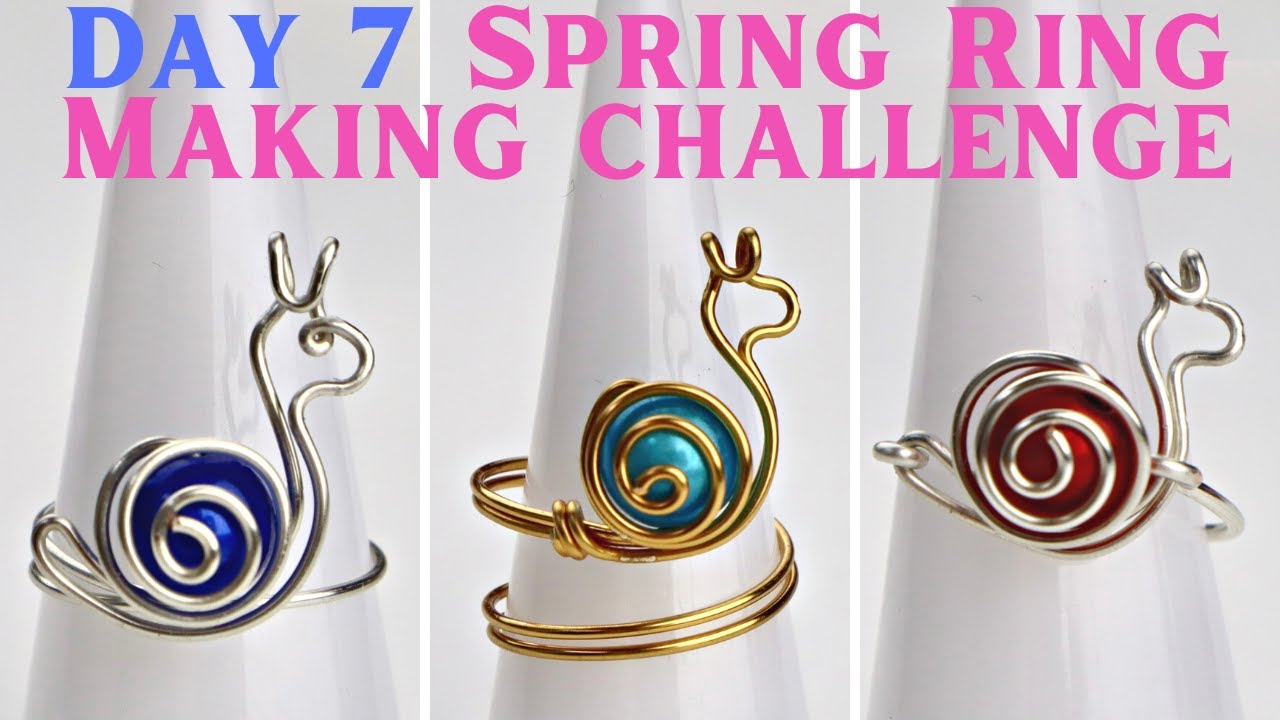 Wire Snail Ring Tutorial // Day 7 of the 10-Day Spring Ring Making Challenge