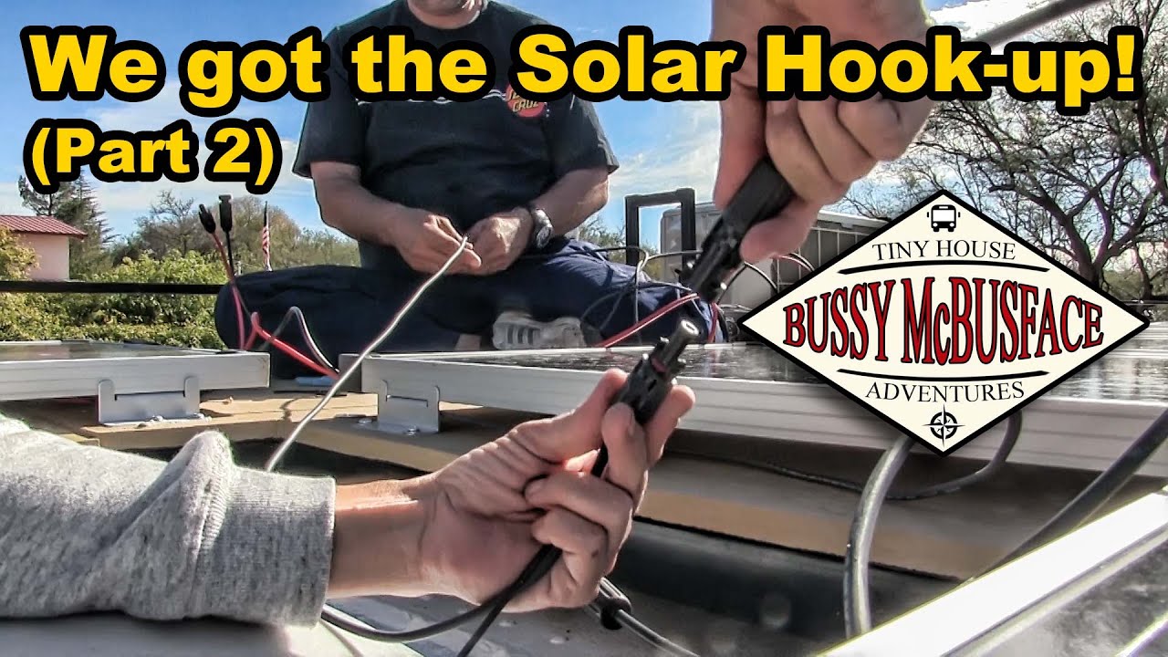 Solar Panel Wiring & Midnite Solar Charge Controller Hookup in our Skoolie YouTube