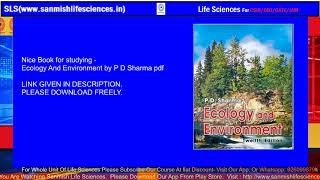 Ecology And Environment by P D Sharma pdf I Sanmish Life Sciences screenshot 1