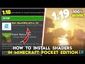 haw To Install SHADERS In Minecraft Pocket Edition 1.19| MCPE#minecrafthindi #minecraft