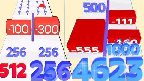 New Record Super Satisfying Math Games - Number Merge Plus and Run  Vs Number Master Merge Run