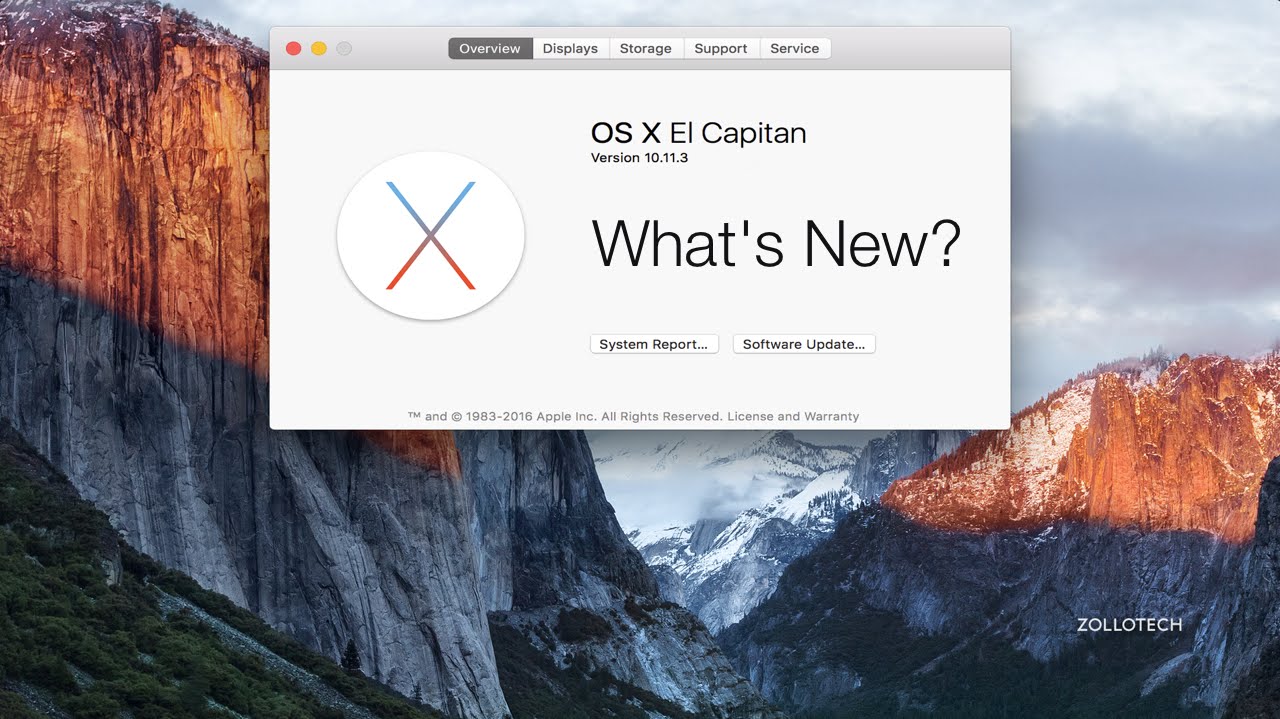 update from yosemite to el capitan for mac