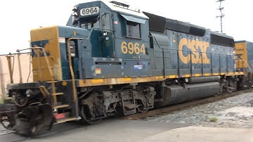 Road Slug Leads GP40-2 On CSX Local Train