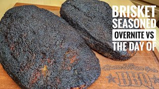 How to Smoke Brisket on Pellet Grill| Overnight vs Morning Brisket Seasoning