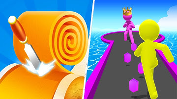 Satisfying Mobile Games 2023 - Spiral Roll, Giant Rush, Pancake Run, A-Z Run, Sandwich Runner...