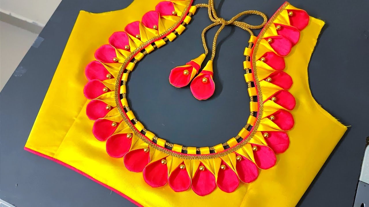 Beautiful Satin Cloth Blouse Back Neck Design YouTube beautiful-satin-cloth-blouse-back-neck-design-youtube