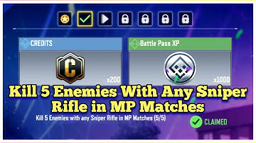Call Of Duty Mobile Kill 5 Enemies With Any Sniper Rifle in MP Matches Task Complete