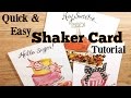 Quick & Easy Shaker Cards + Tutorial!
