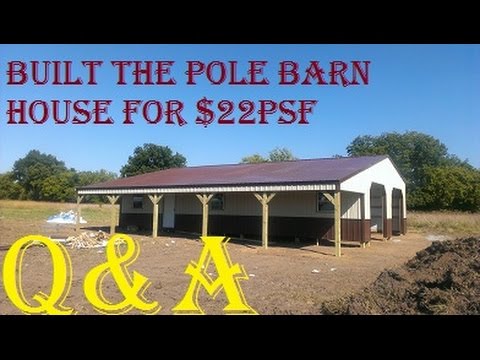 CHEAP Pole Barn House Q&amp;A - YouTube