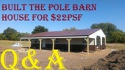 CHEAP Pole Barn House Q&A 
