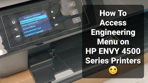 How to Access HP ENVY 4500 Printer Engineering Menu To Service or Reset 4501