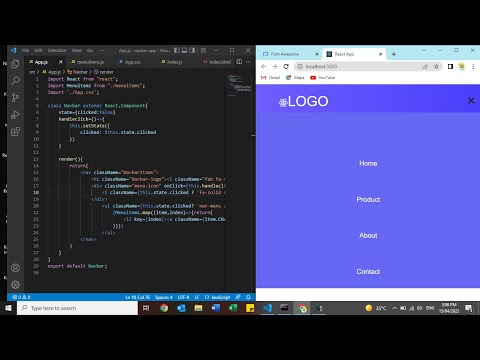 React JS Responsive Navbar Tutorial | React JS Projects in Tamil ...