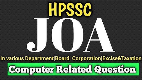 JOA IT Special Series || Joa it preparation || Joa it question paper || Joa it previous year ques ||