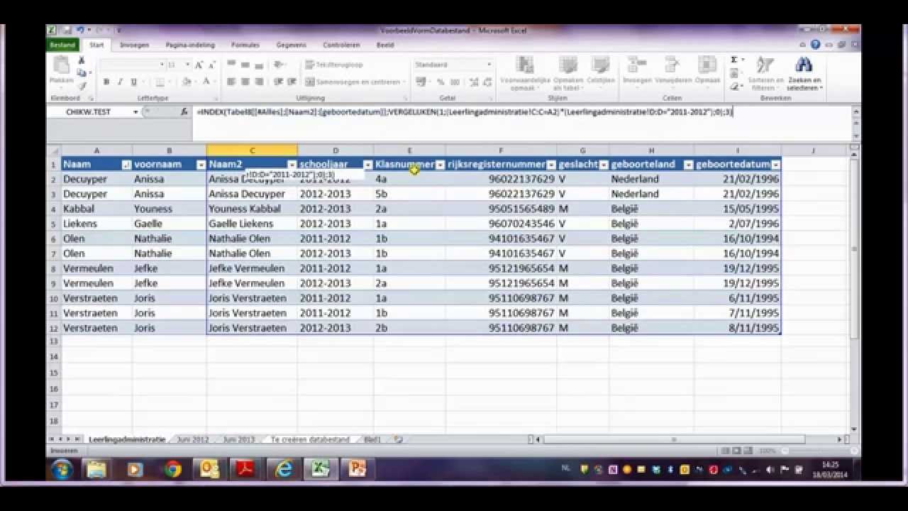 Data Koppelen 3: Vertikaal Zoeken Met Meerdere Criteria In Excel 2010 -  Youtube