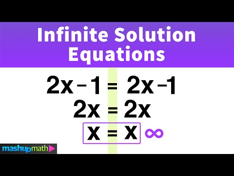 Video: Ce este soluțiile infinite în ecuații?