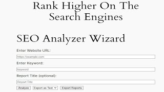 SEO Analyzer Wizard