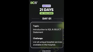 Day 1 | 21 Days SQL Challenge | Find All Unique Hospital Services | Beginner to Advanced SQL Series