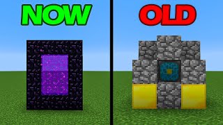 minecraft nether portal old vs now