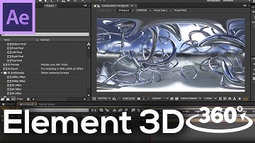 Create 360 YouTube videos. After Effect + Element 3D + project template