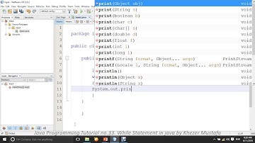 Java Programming Tutorial no 33 While Statement in java by Khezer Mustafa in Hindi/Urdu