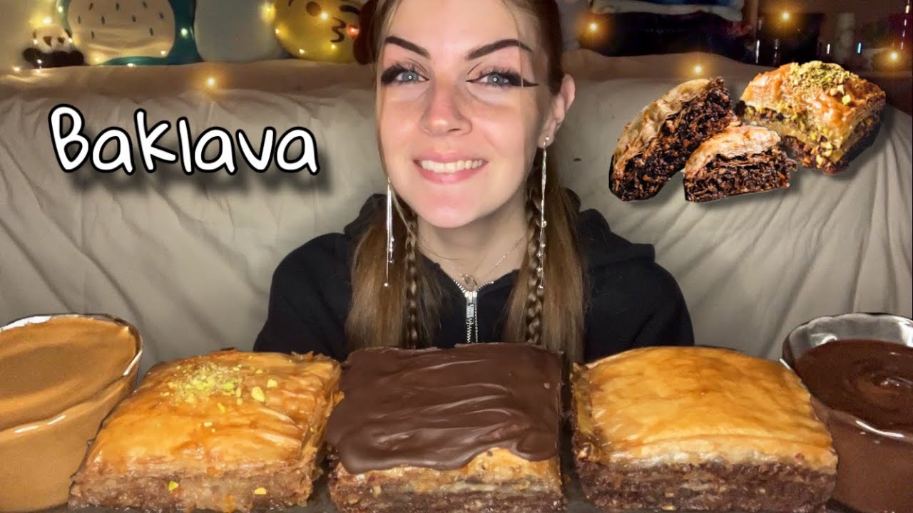 SYRUPY BAKLAVA AND DIPS MUKBANG! (Vegan) (No Talking)