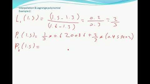 Numerical Analysis  7 Lagrange Video 2