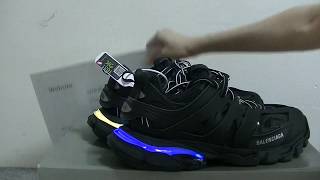 balenciaga track led trainers black track trainer Desher Awaj