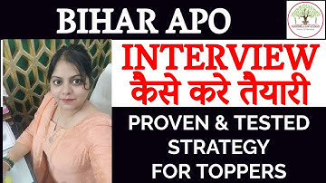 BIHAR APO INTERVIEW PREPRATION TIPS / BIHAR APO INTERVIEW / BIHAR APO / BPSC APO Interview