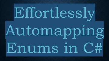 Effortlessly Automapping Enums in C#