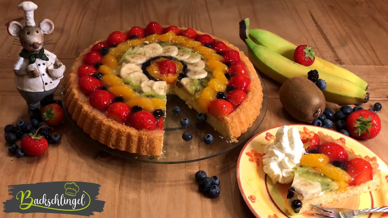 Obstboden - schnell, lecker & einfach 🍰🍓🍌🥝 | Backschlingel