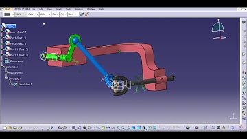 CATIA V5   Universal Joint + Ball Joint Mechanism (No tutorial)