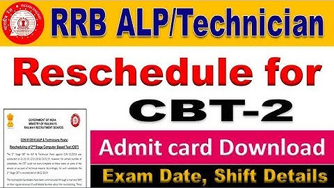 RRB ALP techncian Re Schedule for all  Aspirants  By SRINIVASMech