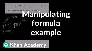 Manipulating formula example | Linear equations | Algebra I | Khan Academy