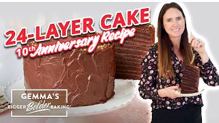 24-Layer Chocolate Cake Recipe + FREE Gift (10th Anniversary Episode) by Bigger Bolder Baking 45,745 views 2 months ago 19 minutes