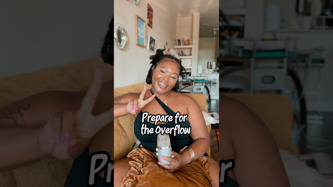 Be receptive to your overflow sprinkling in🫶🏾 