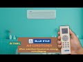Blue star ac remote control function explained in tamil|
