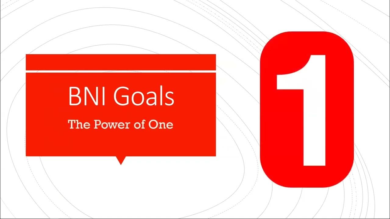 BNI Education Moment Setting Your BNI Goals YouTube