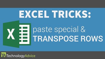 Excel Tricks - How to Use Paste Special & Transpose Rows into Columns