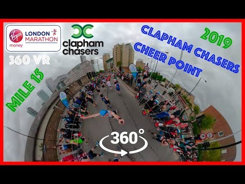 Clapham Chasers Cheer point - London Marathon