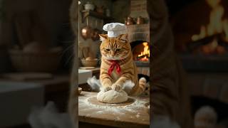 🍕 Tiny Chef Cat Makes the Ultimate Pepperoni Pizza @ainexus_usa #shorts #cat
