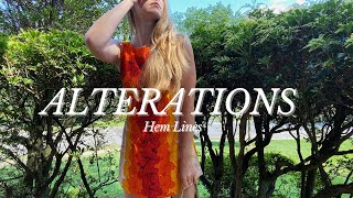 ALTERATIONS - How To Make a Dress Shorter + Invisible Hem Stitch (thrifted Hawaiian dress 🌺 )