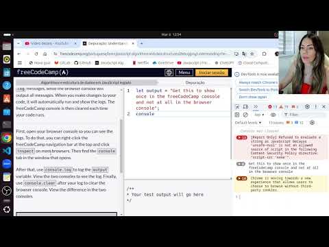 Understanding the Differences between the freeCodeCamp and Browser Console - português