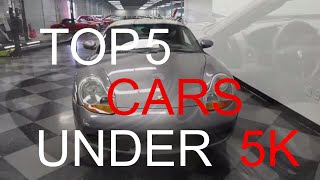 TOP 5 SPORTS CARS THAT YOU CAN BUY UNDER 5K