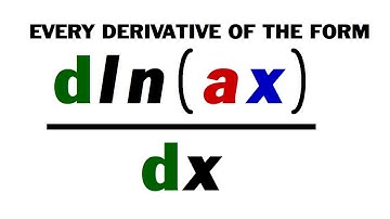 Every derivative of the function ln(ax), a is a constant like 2, 1/2 and so on , calculus
