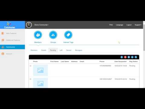 Communer Admin panel tutorial - Communers