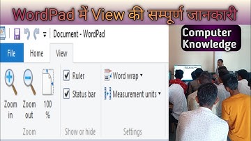 WordPad Me Word Wrap or Measurement Units Or Show & Hide Options Ko samje Asan Tarike Se
